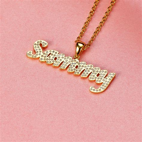 Customised Name Alphabet Pendant Necklace 